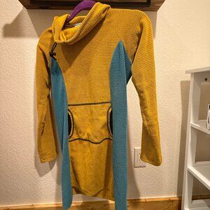 Melanzana Micro Grid Dress Hoodie